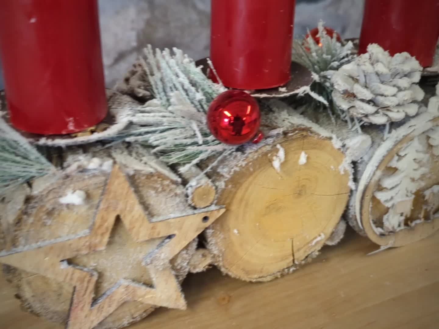 Adventsgesteck MCW-M14 mit Kerzenhalter, Adventskranz Produktbild-Vorschau 7