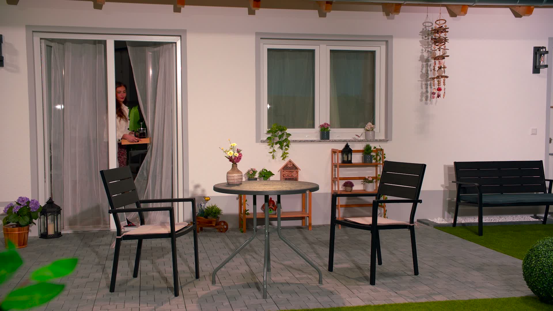 Relaxdays Gartentisch, H x Ø: 75 x 80 cm, Balkontisch in Produktbild-Vorschau 7