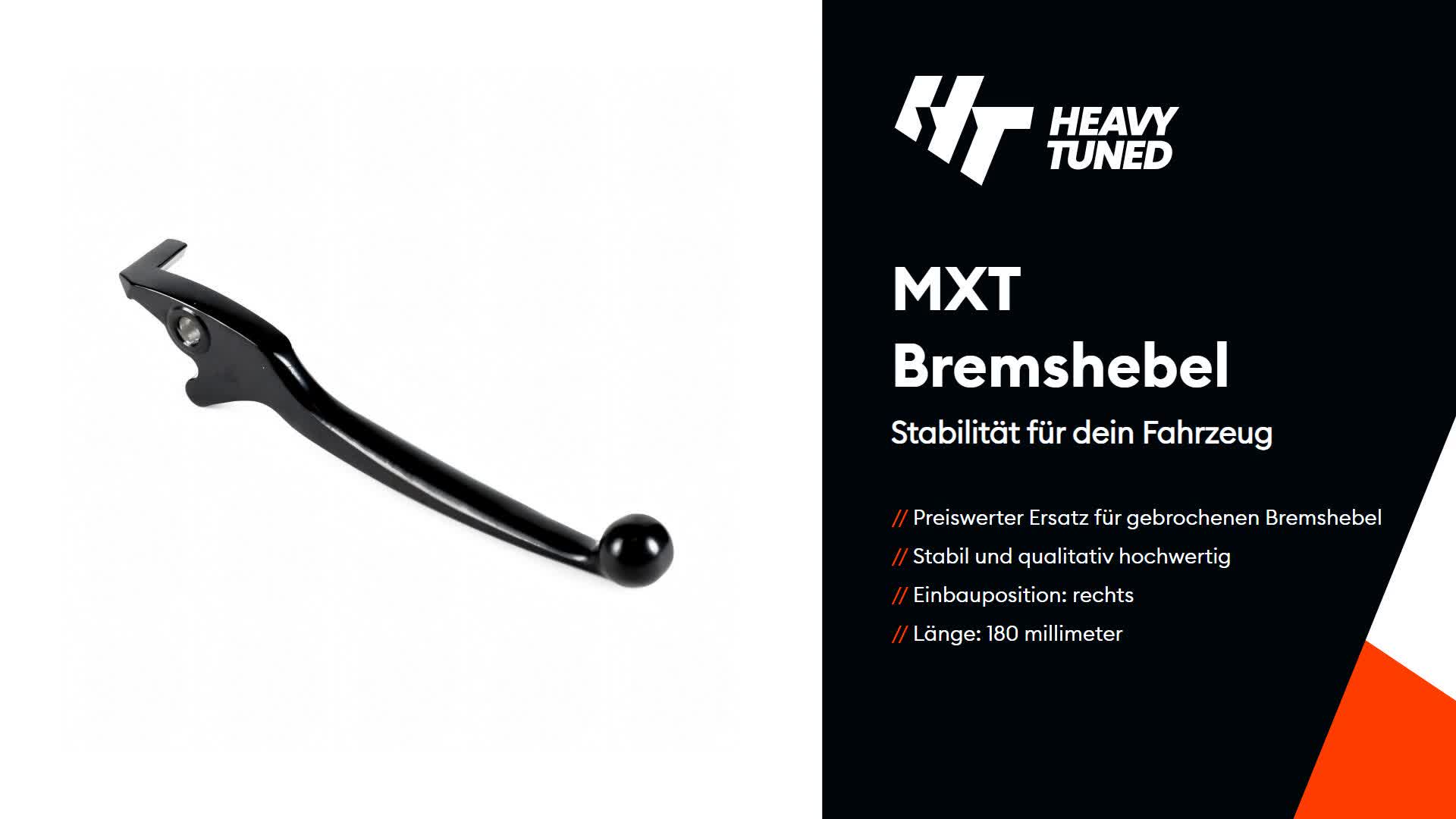 Bremshebel BestPrice rechts schwarz 180 mm für Peugeot Produktbild-Vorschau 4