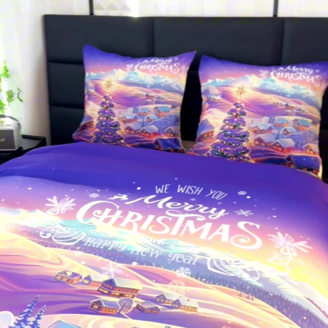 FEBE 3D Bettwäsche Weihnachtslandschaft Weihnachten Produktbild-Vorschau 6