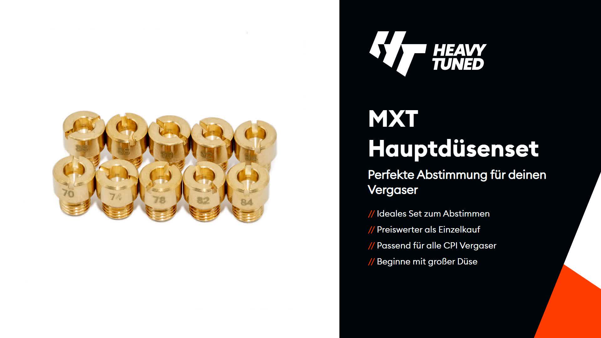MXT Hauptdüsenset Set 2 70-94 Vergaserdüsen kompatibel mit Produktbild-Vorschau 5