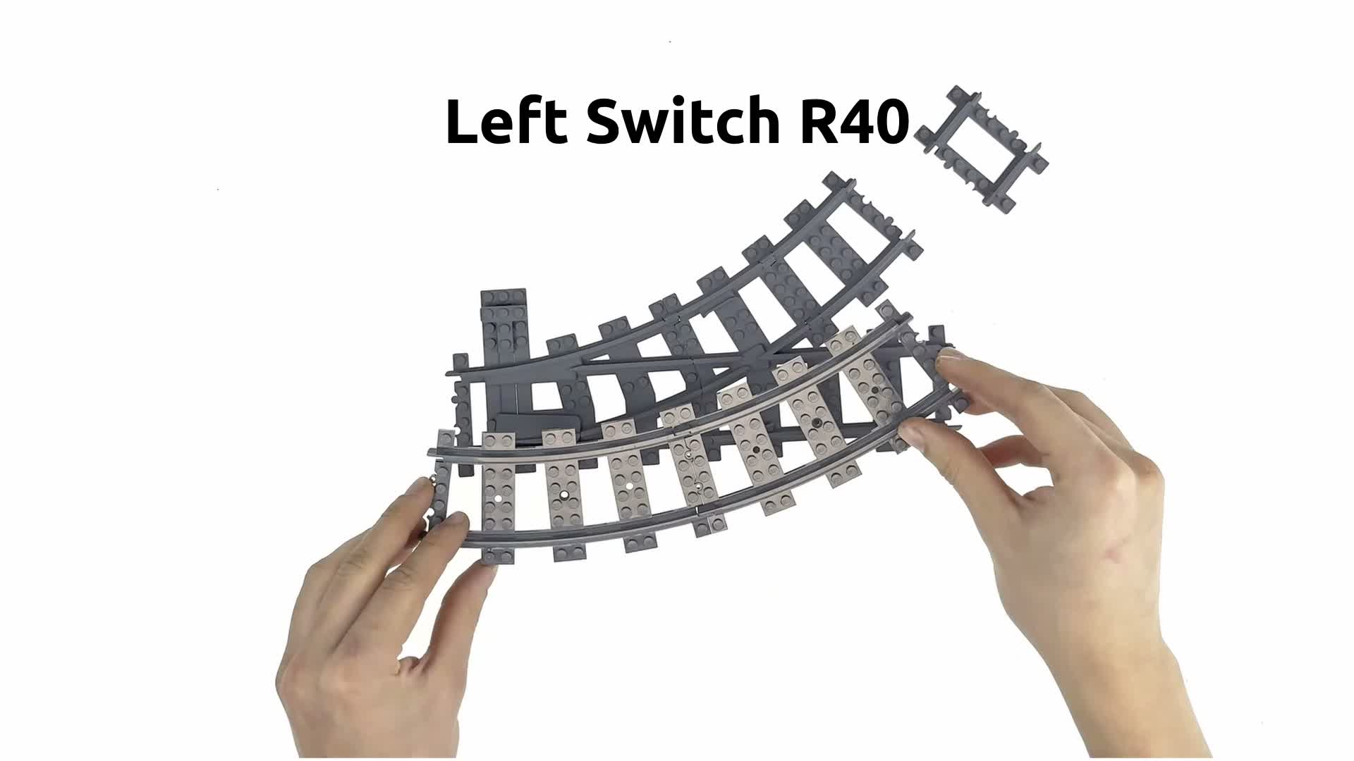 Trixbrix Weiche links R40, modular – Schienen kompatibel Produktbild-Vorschau 7