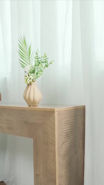 Stół konsolowy Tribesigns 110 cm, drewniany stół do sofy w Podgląd zdjęcia produktu 7