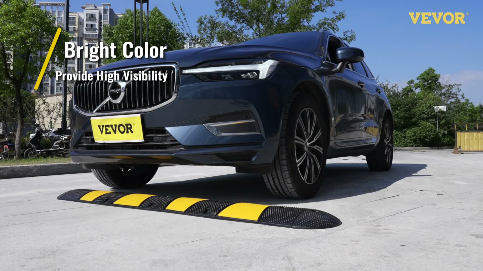 VEVOR Gummi-Geschwindigkeitsschwelle im Einzelpack, 180 cm Produktbild-Vorschau 7