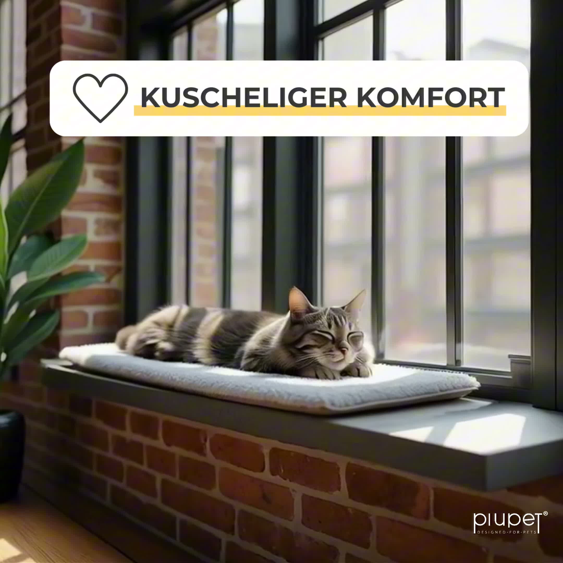 PiuPet® Fensterliege für Katzen 90×25 cm | Rutschfestes Produktbild-Vorschau 7