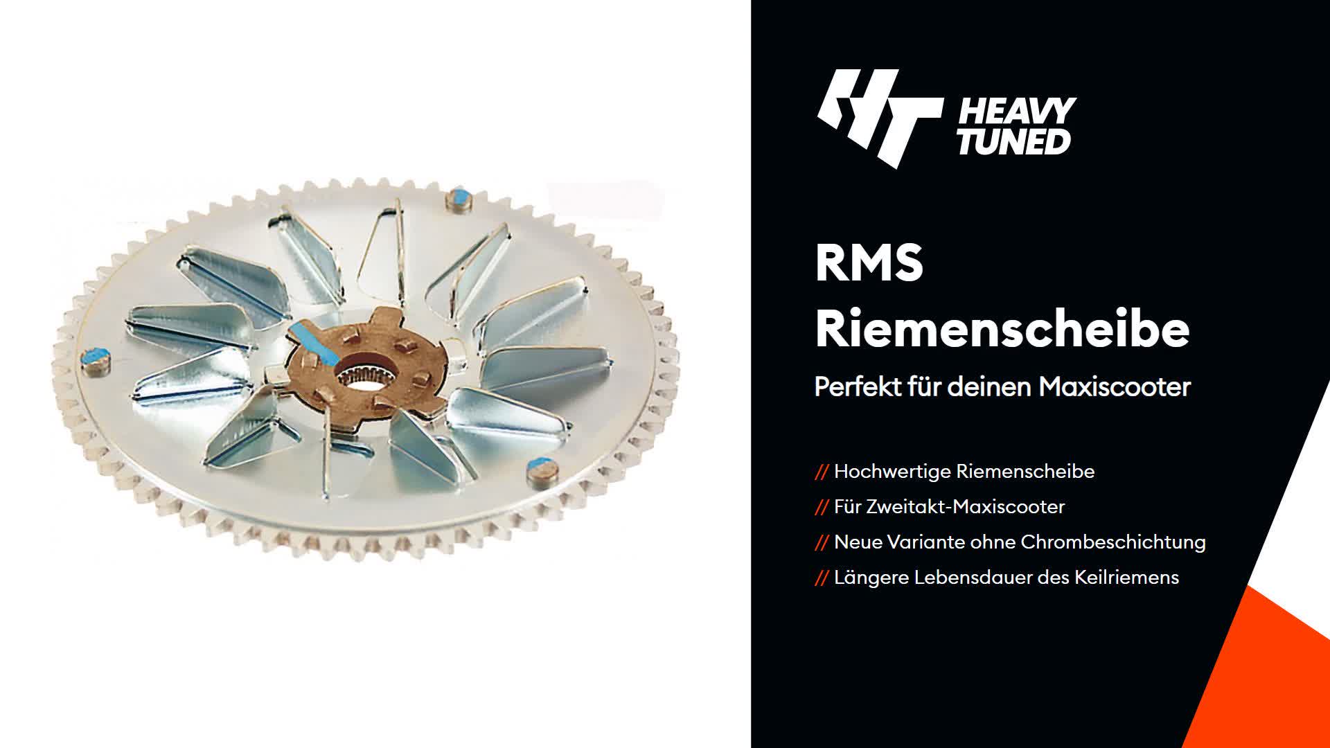 RMS Riemenscheibe / Lüfterrad kompatibel mit Peugeot 50-100 Produktbild-Vorschau 2