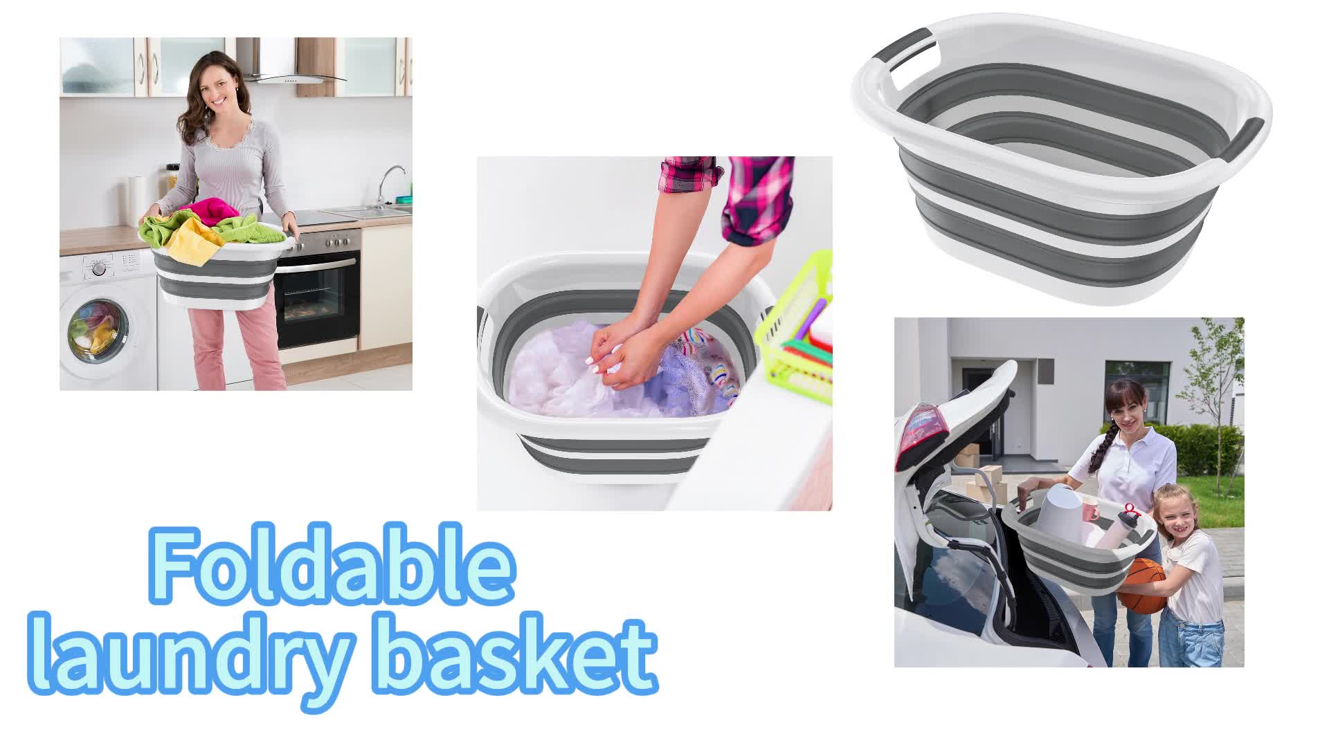 XINZI Panier à linge pliable 40L Set, bac de lavage avec Voir les images du produit 7