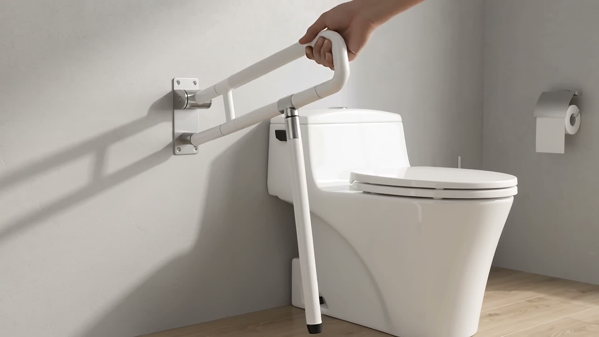 Faziango U-Förmige WC Stützgriff zu Wandmontage Produktbild-Vorschau 7