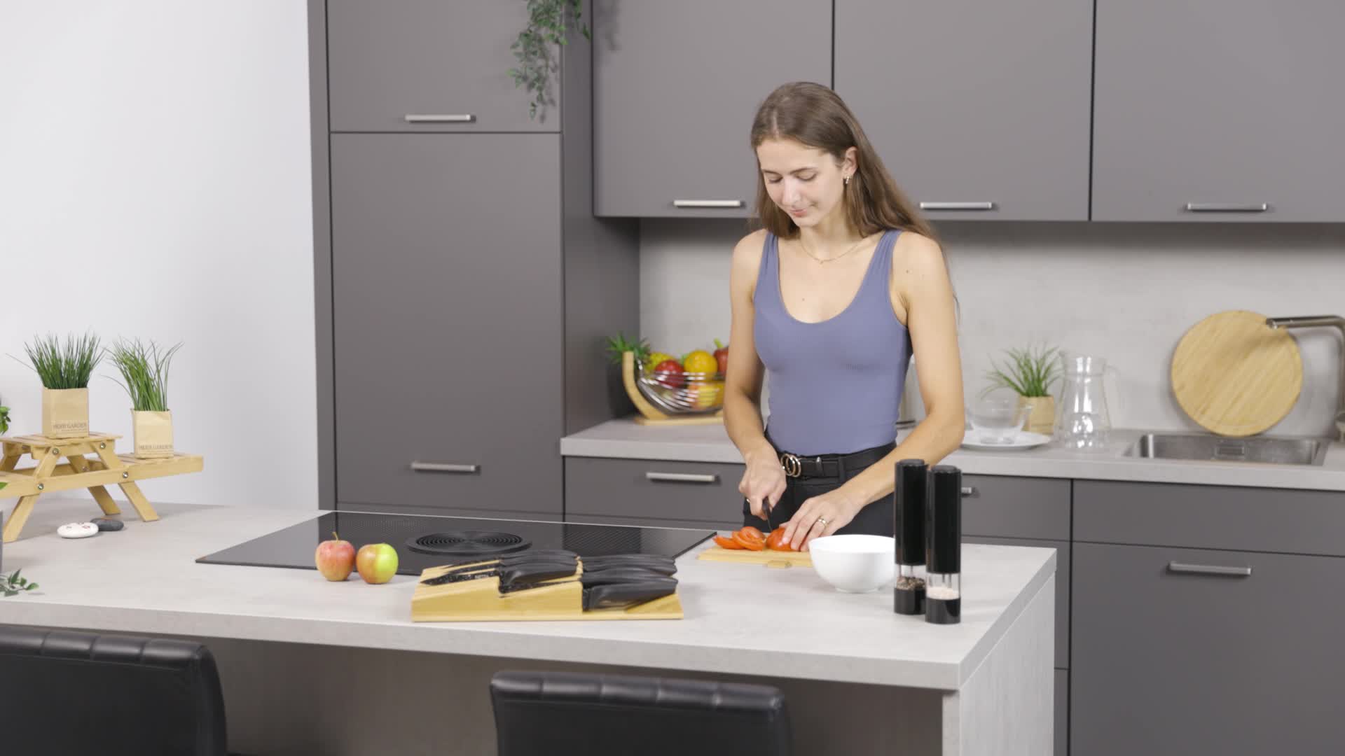 Relaxdays Salz und Pfeffermühle, 2er Set, Edelstahl, Produktbild-Vorschau 7