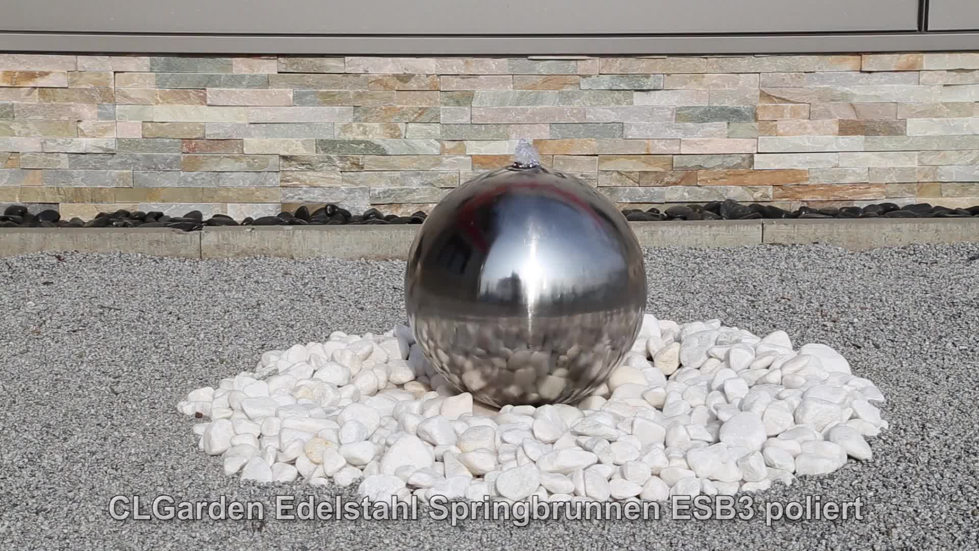 CLGarden Gartenbrunnen ESB3 aus Edelstahl mit 30cm Produktbild-Vorschau 6