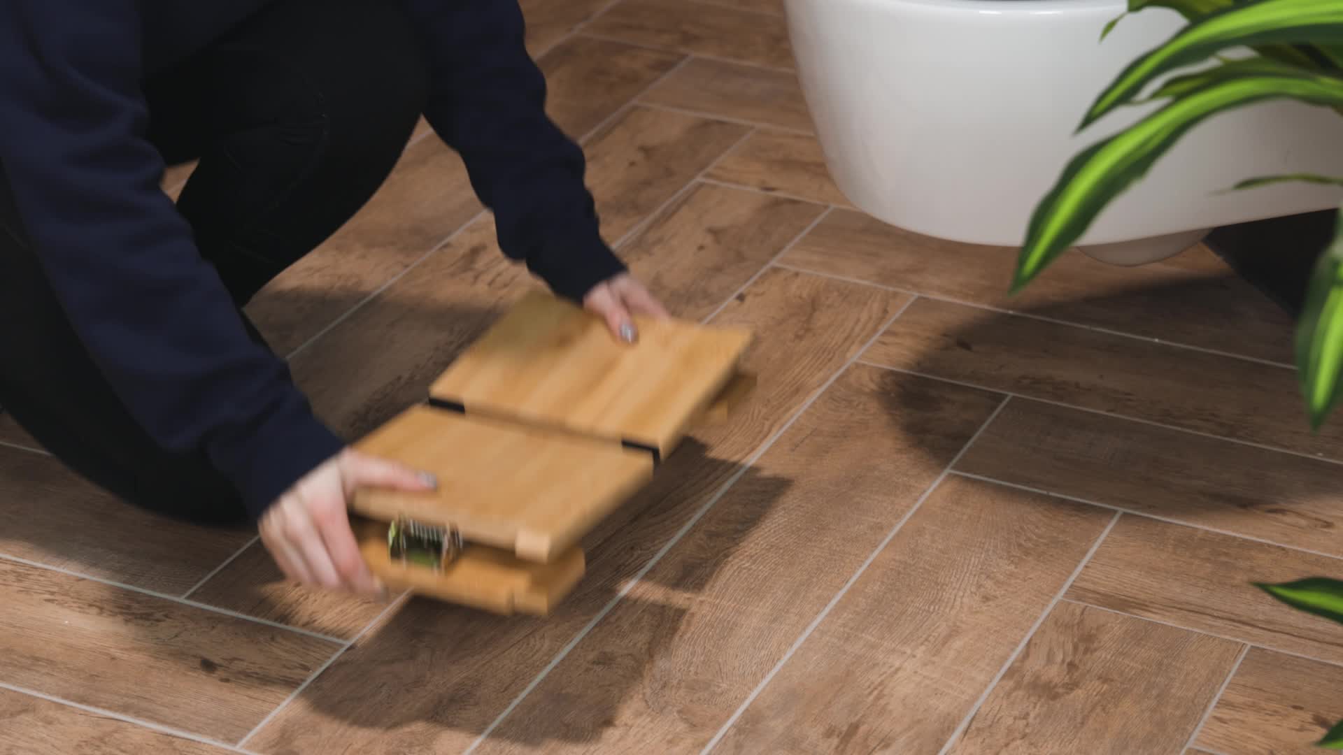 Relaxdays Toilettenhocker, klappbar, Stuhlgang Produktbild-Vorschau 7
