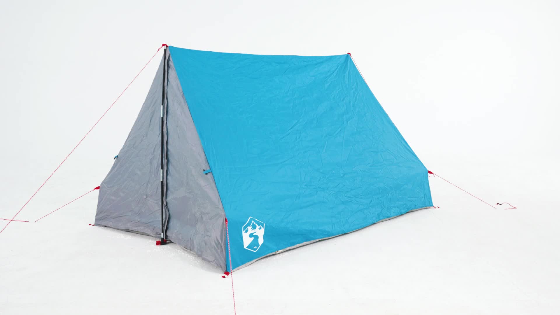 vidaXL Campingzelt A-Form 2 Personen Grau Wasserdicht Produktbild-Vorschau 7