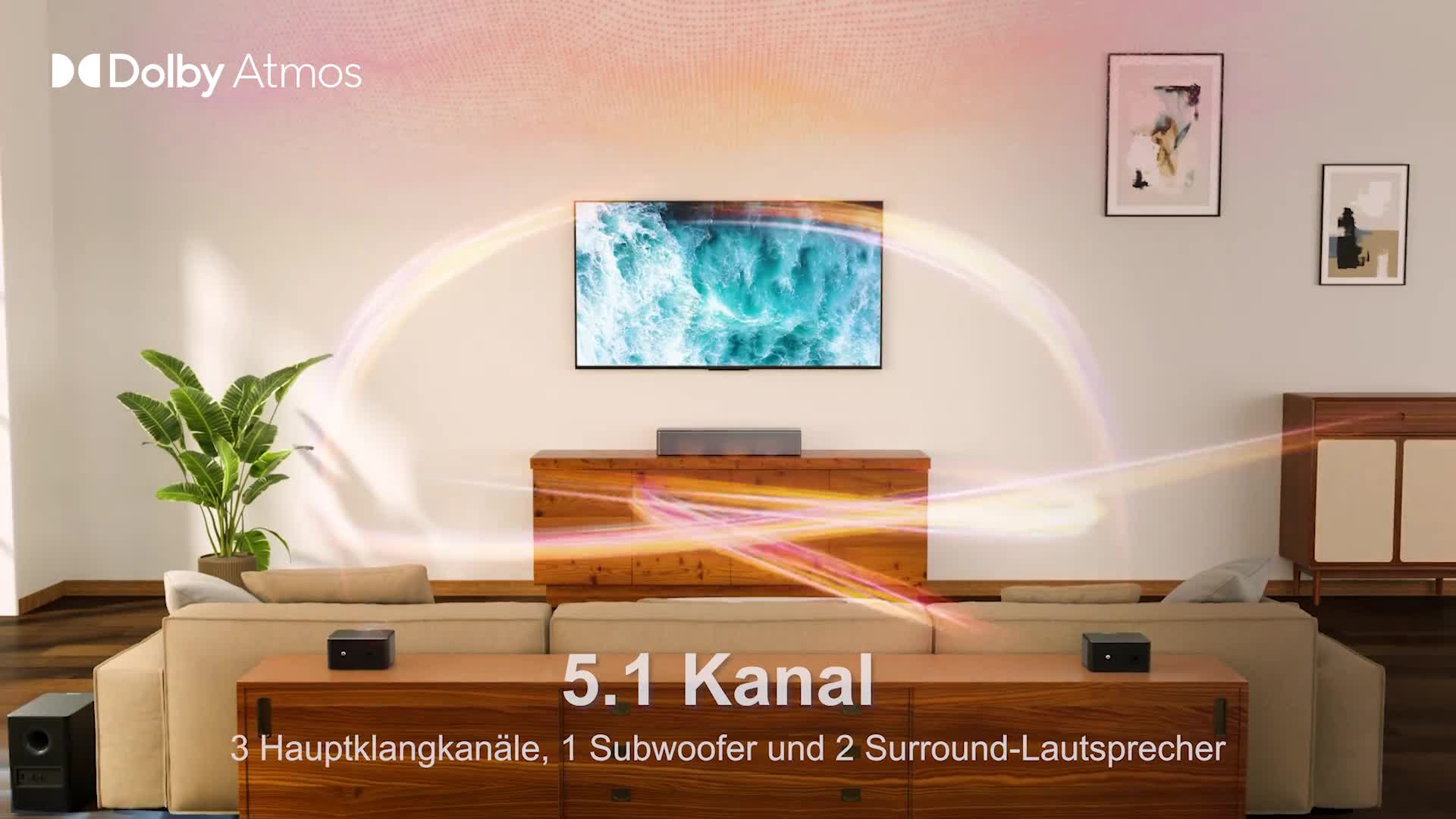 ULTIMEA Dolby Atmos 5.1 Soundbar mit Subwoofer, 3D Surround Produktbild-Vorschau 7