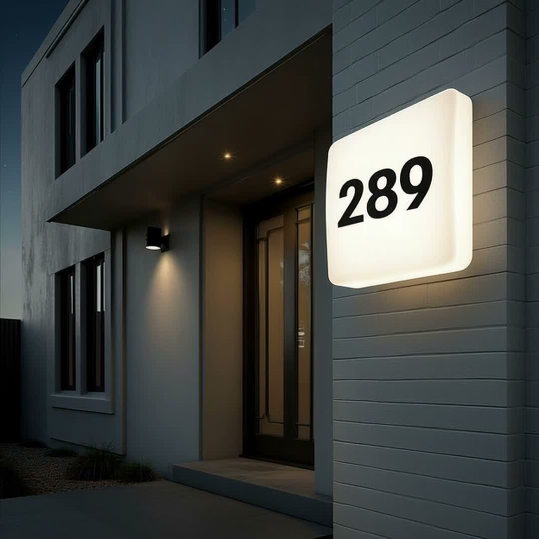 LED Hausnummer Außen Wandlampe Dämmerungssensor 4000K IP65 Produktbild-Vorschau 7