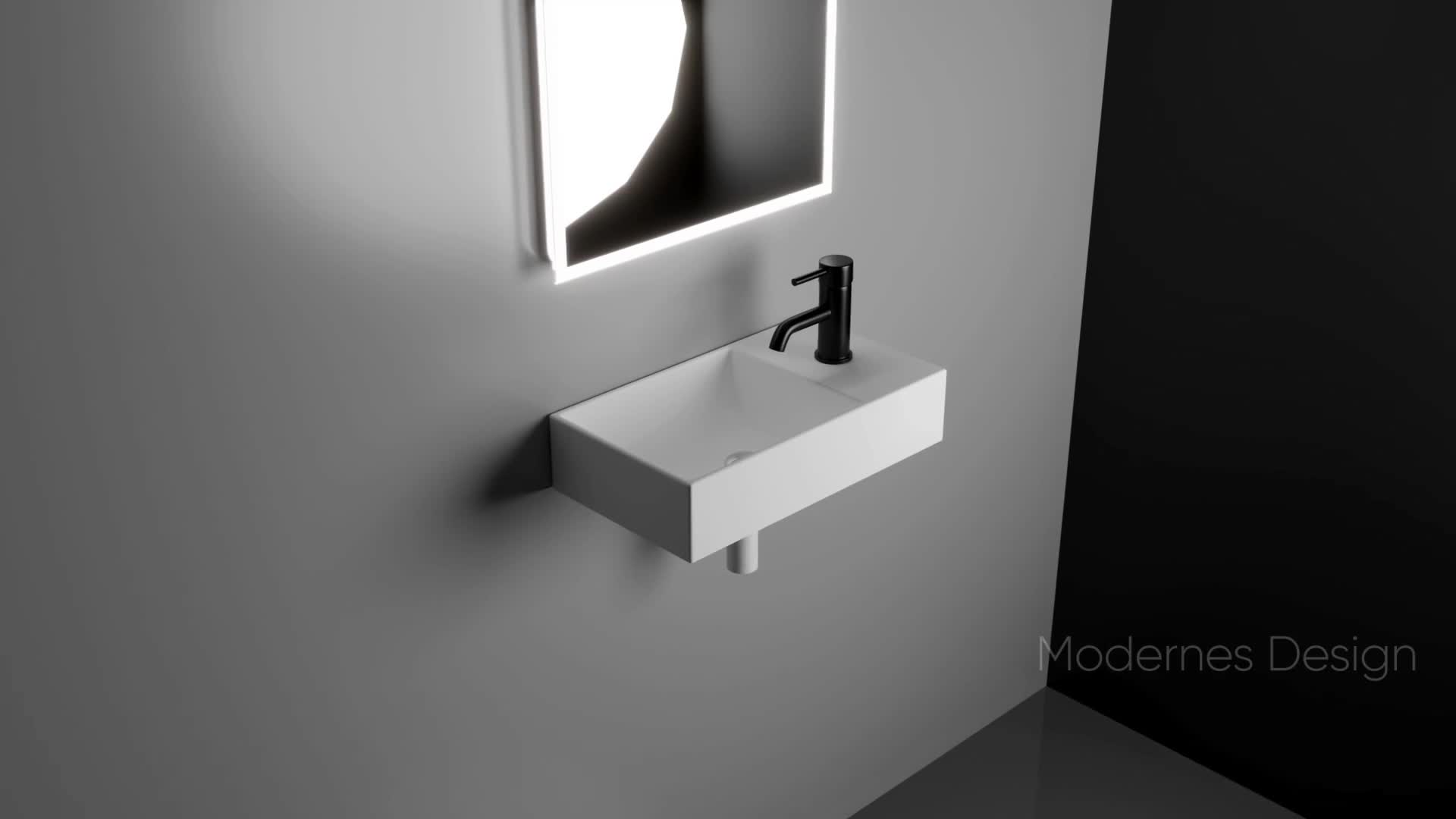 Alpenberger Badezimmer Waschbecken Klein 45 x 26 cm | Produktbild-Vorschau 7