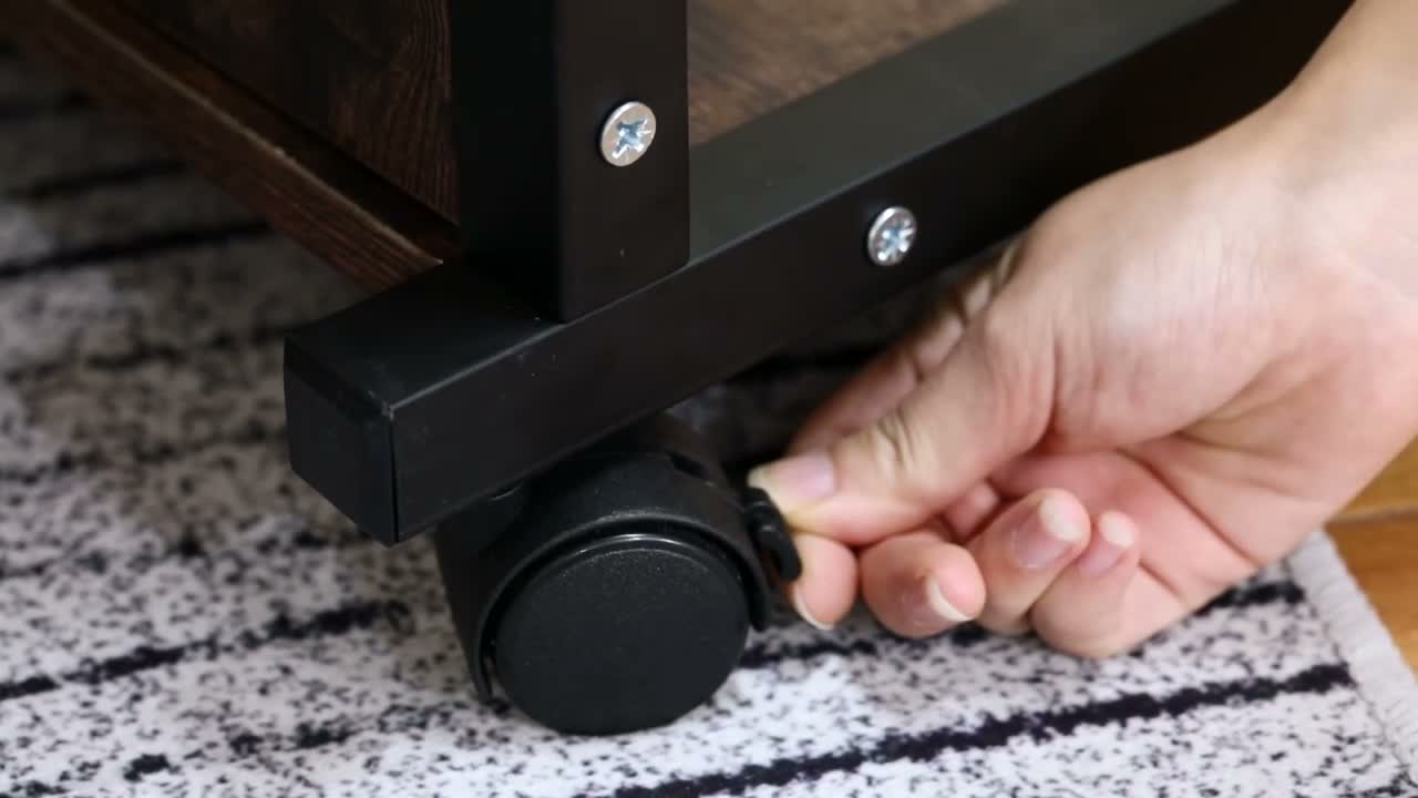 HOMCOM Beistelltisch Couchtisch mit Rollen höhenverstellbar Produktbild-Vorschau 7