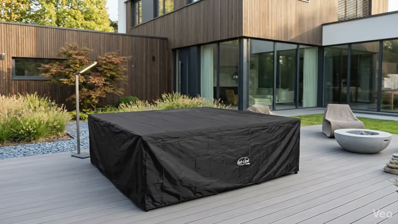 Abdeckplane Gartenmöbel XL schwarz 300x300x70 Hülle Produktbild-Vorschau 5