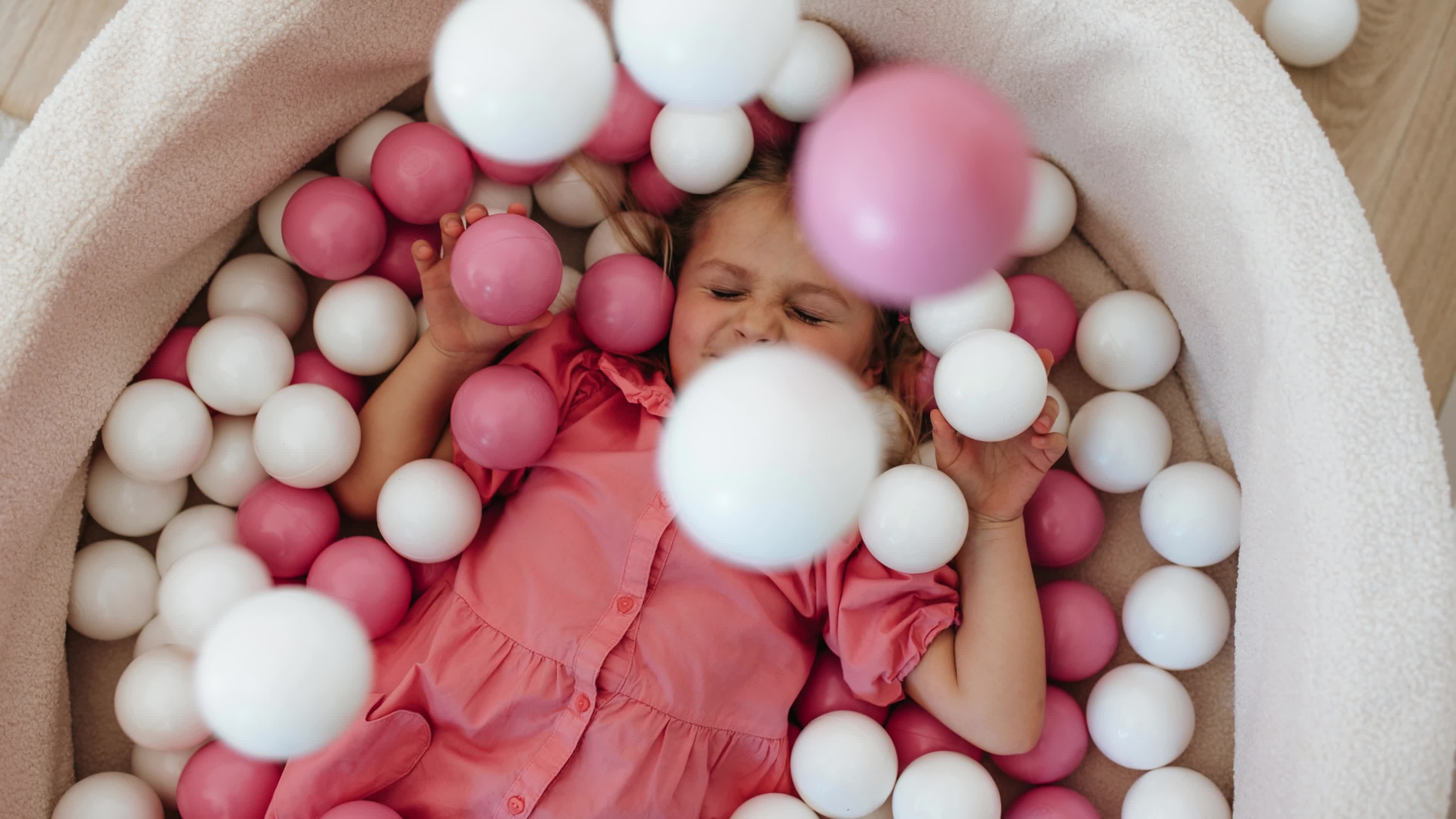 Bällebad Kinder ?100cm – Bällepool Baby Rund mit 200 Bällen Produktbild-Vorschau 7