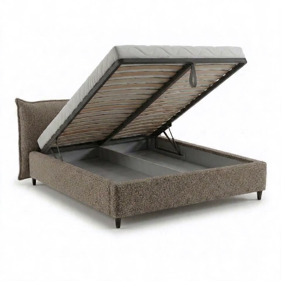 ELVORA DESIGNE Polsterbett 140x200, Modernes Skandi-Bett Produktbild-Vorschau 7