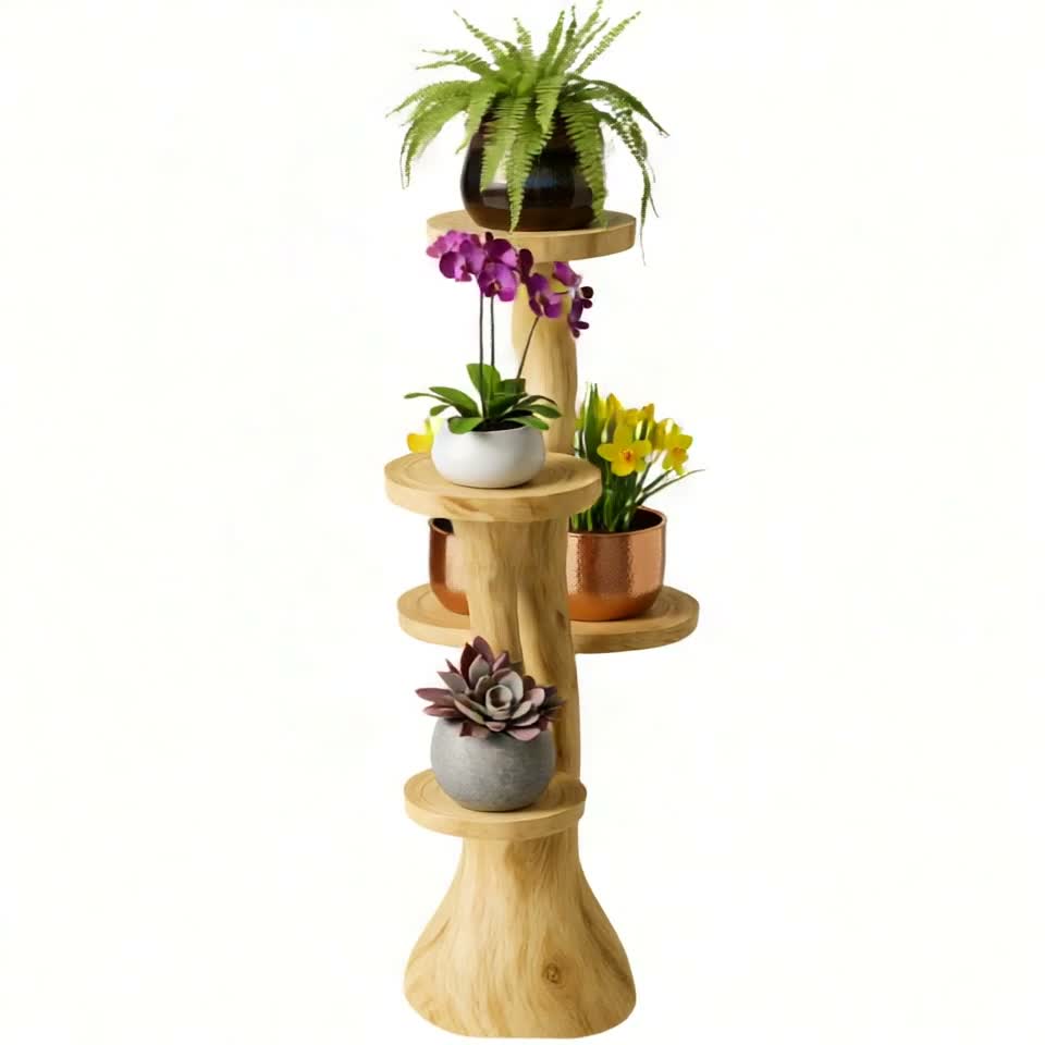 Blumenständer mit 4 Ablagen Blumenpodest Pflanzenständer Produktbild-Vorschau 7