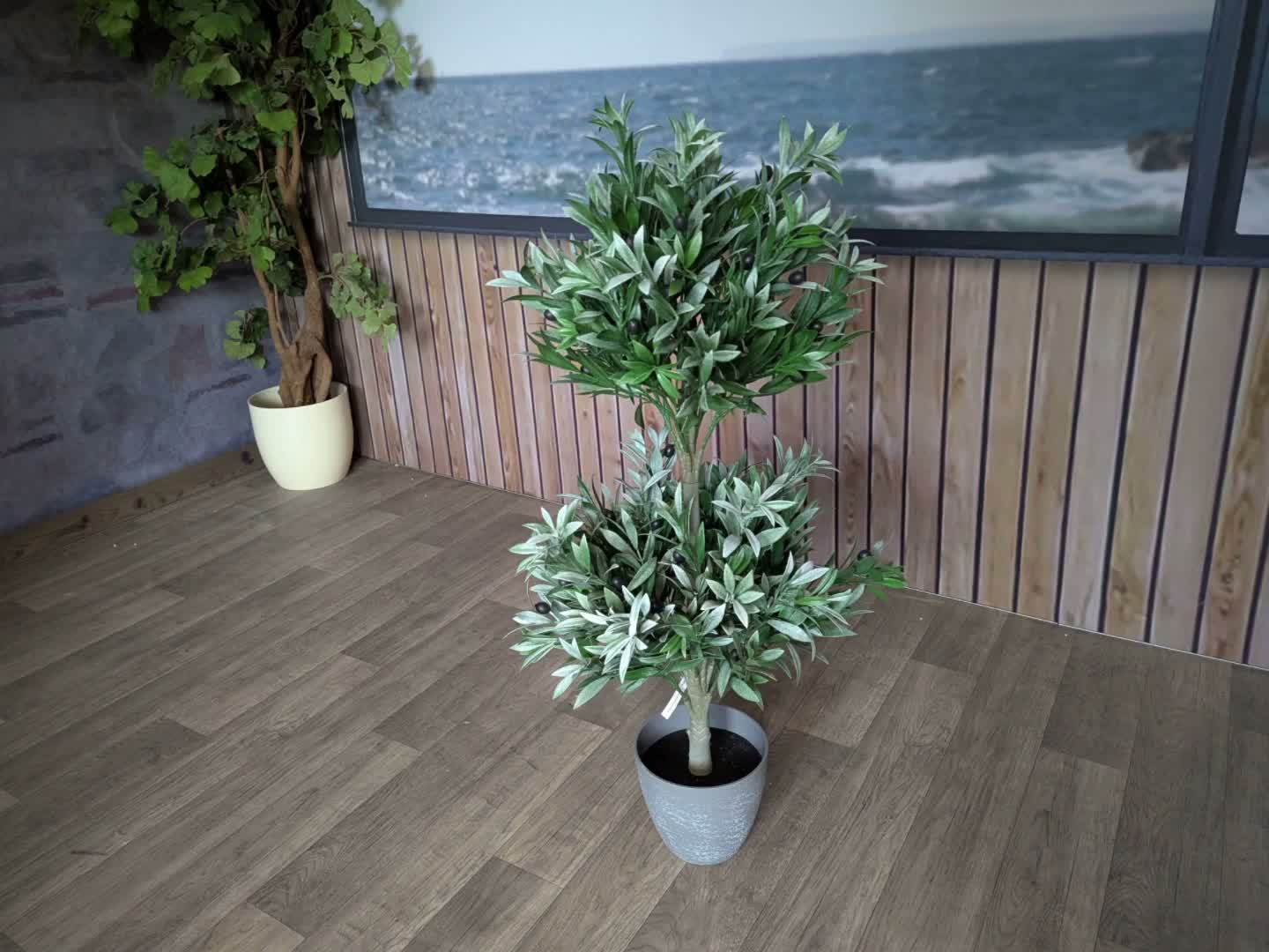 Künstlicher Olivenbaum MCW-Q88, Dekopflanze Kunstbaum Produktbild-Vorschau 7