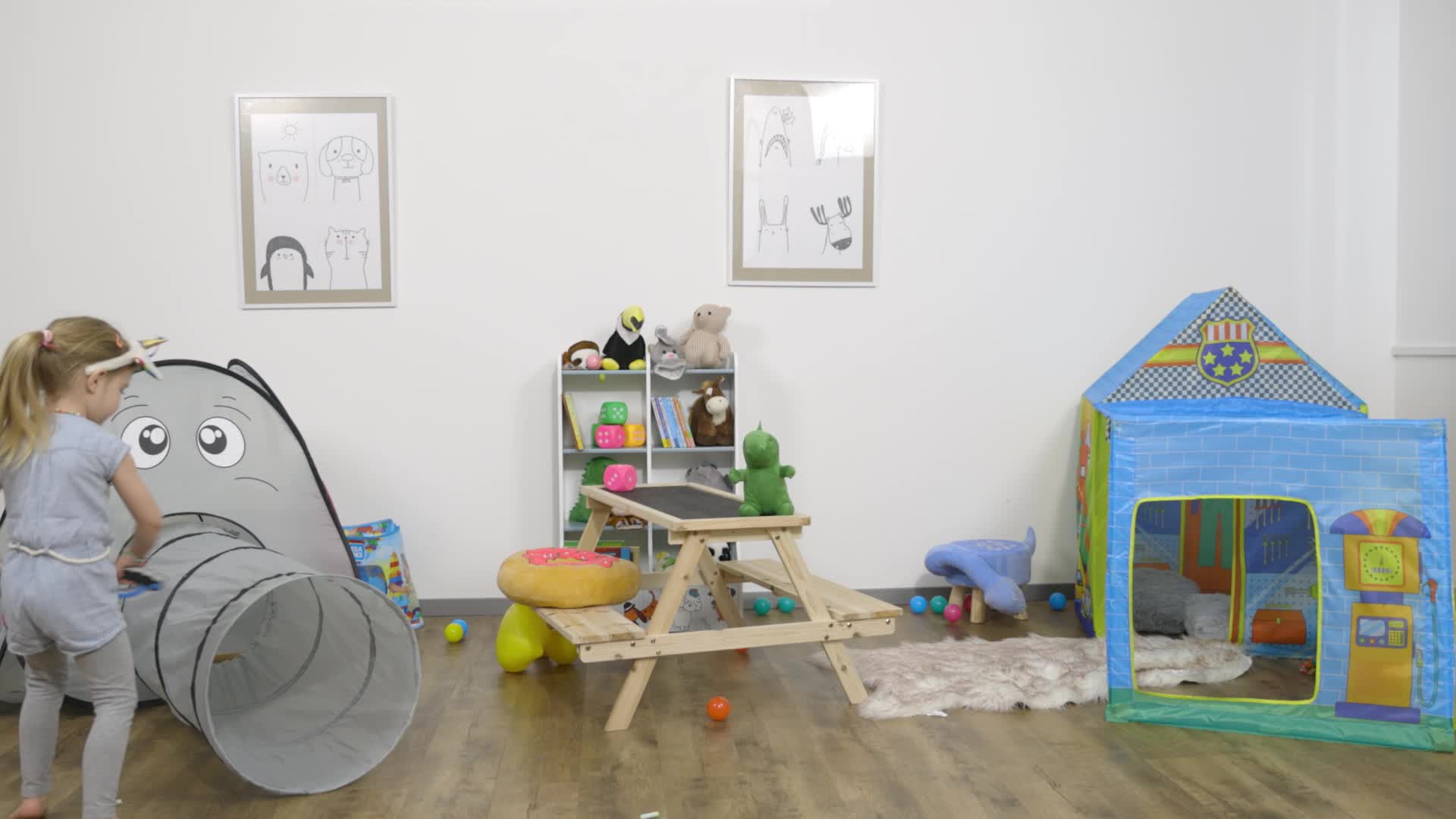 Relaxdays Pop Up Spielzelt Elefant, mit Spieltunnel, Produktbild-Vorschau 7