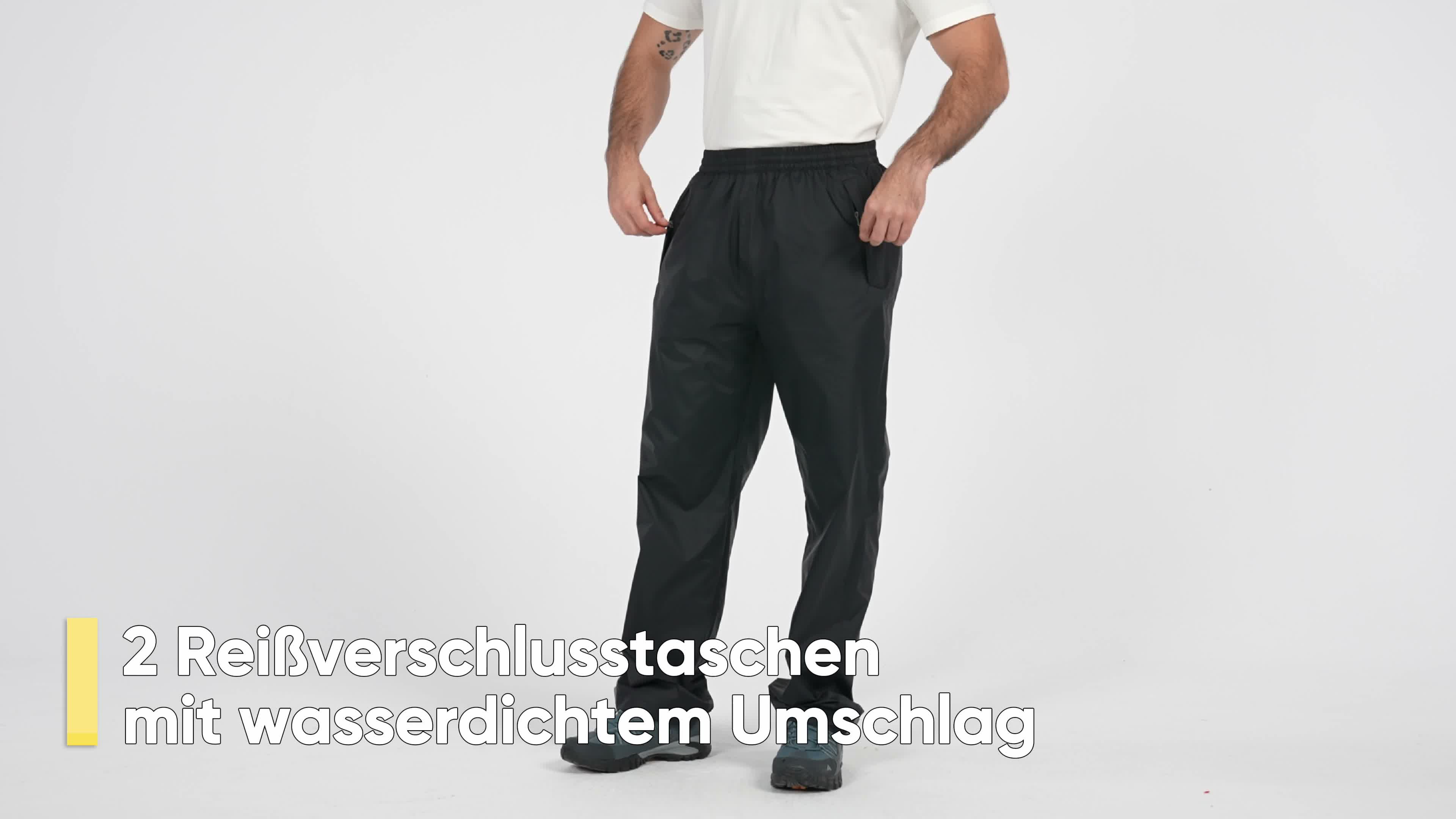 BUBW Herren Regenhose wasserdicht winddicht atmungsaktiv Produktbild-Vorschau 7