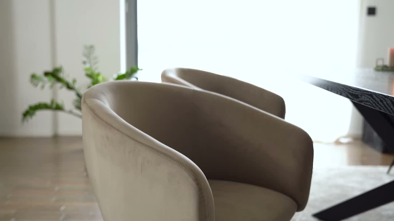 HOME DELUXE - Polsterstuhl ARIA - 3 Stück, Farbe: Samt Produktbild-Vorschau 7