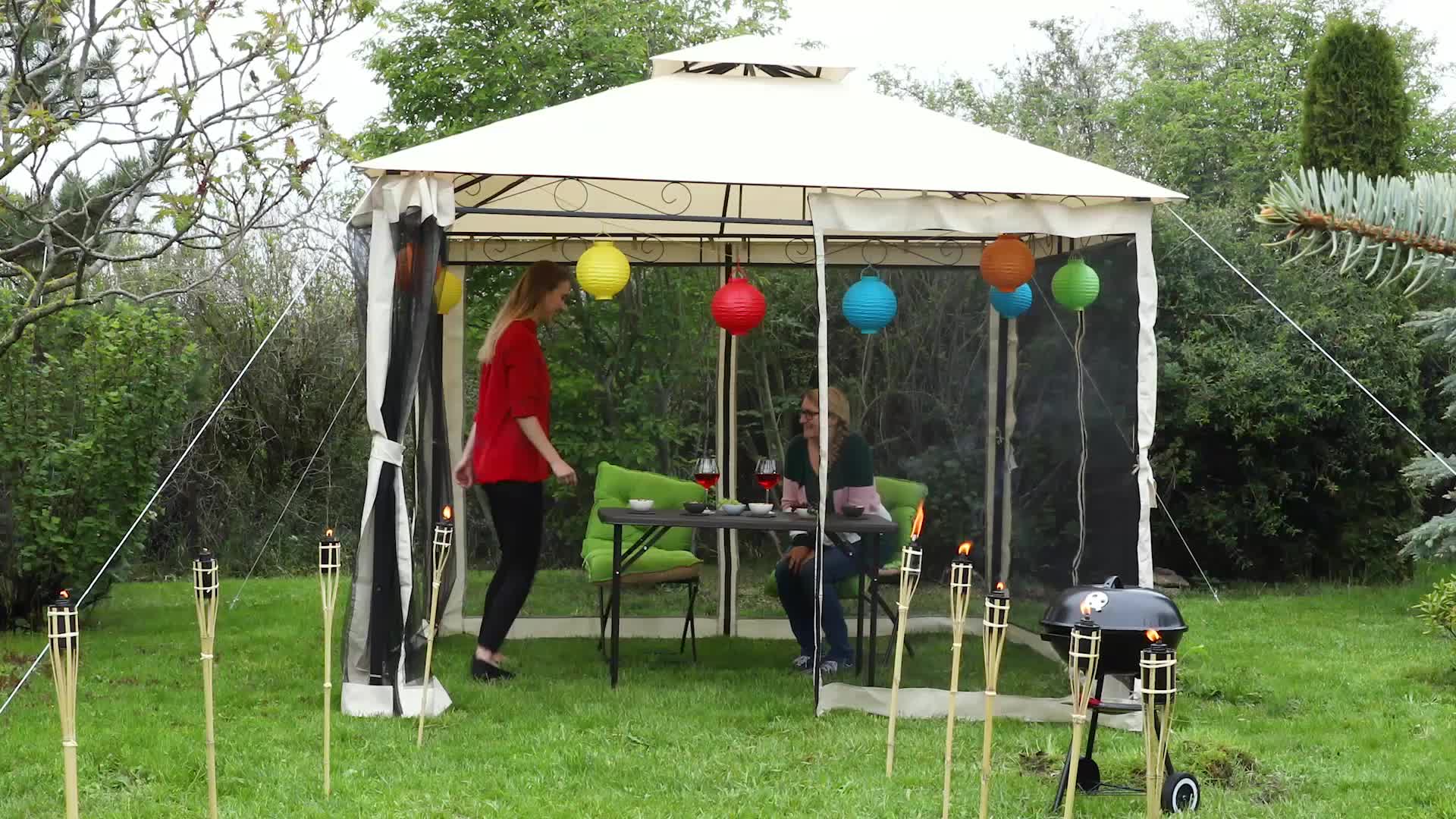 Relaxdays Gartenstuhl 2er Set, Holzoptik, wetterfest & Produktbild-Vorschau 7