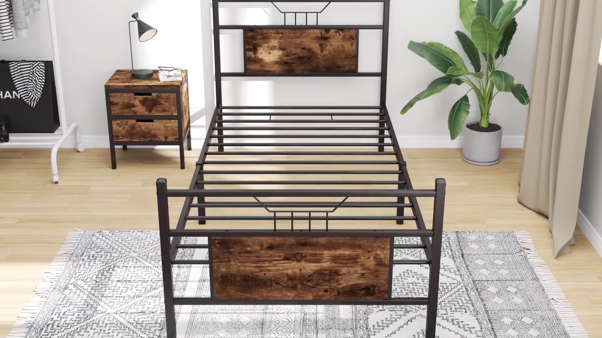 vidaXL Bettgestell ohne Matratze Sonoma-Eiche 90x200 cm Produktbild-Vorschau 7