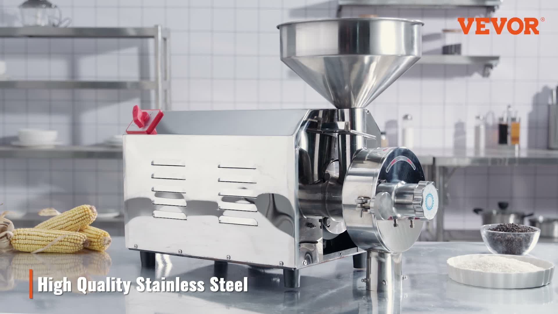 VEVOR Sojabohnenmühle kommerzielle Mahlmaschine für Gewürze Produktbild-Vorschau 7