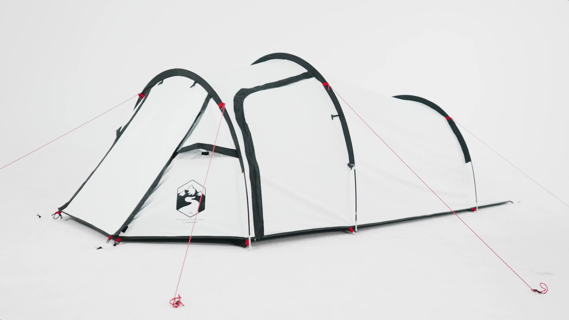 vidaXL Tunnel-Campingzelt 3 Personen Weiß Dunkel Produktbild-Vorschau 7