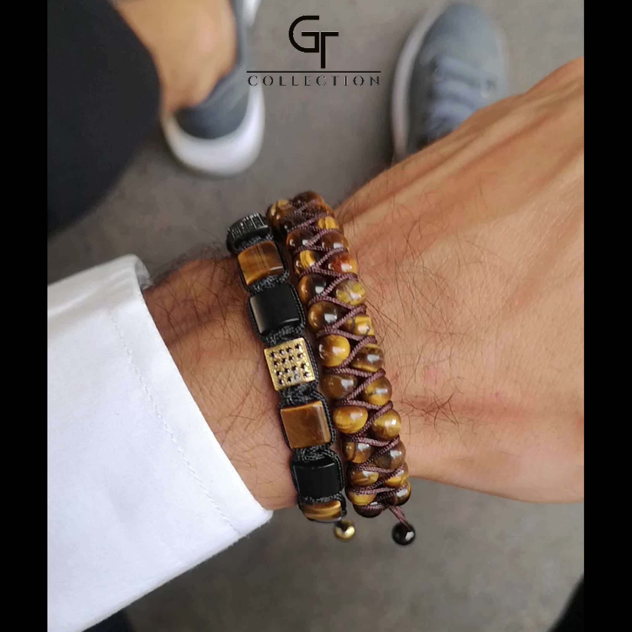 GT Collection | Plochý náramok z korálok pre mužov s Náhľad obrázku produktu 7