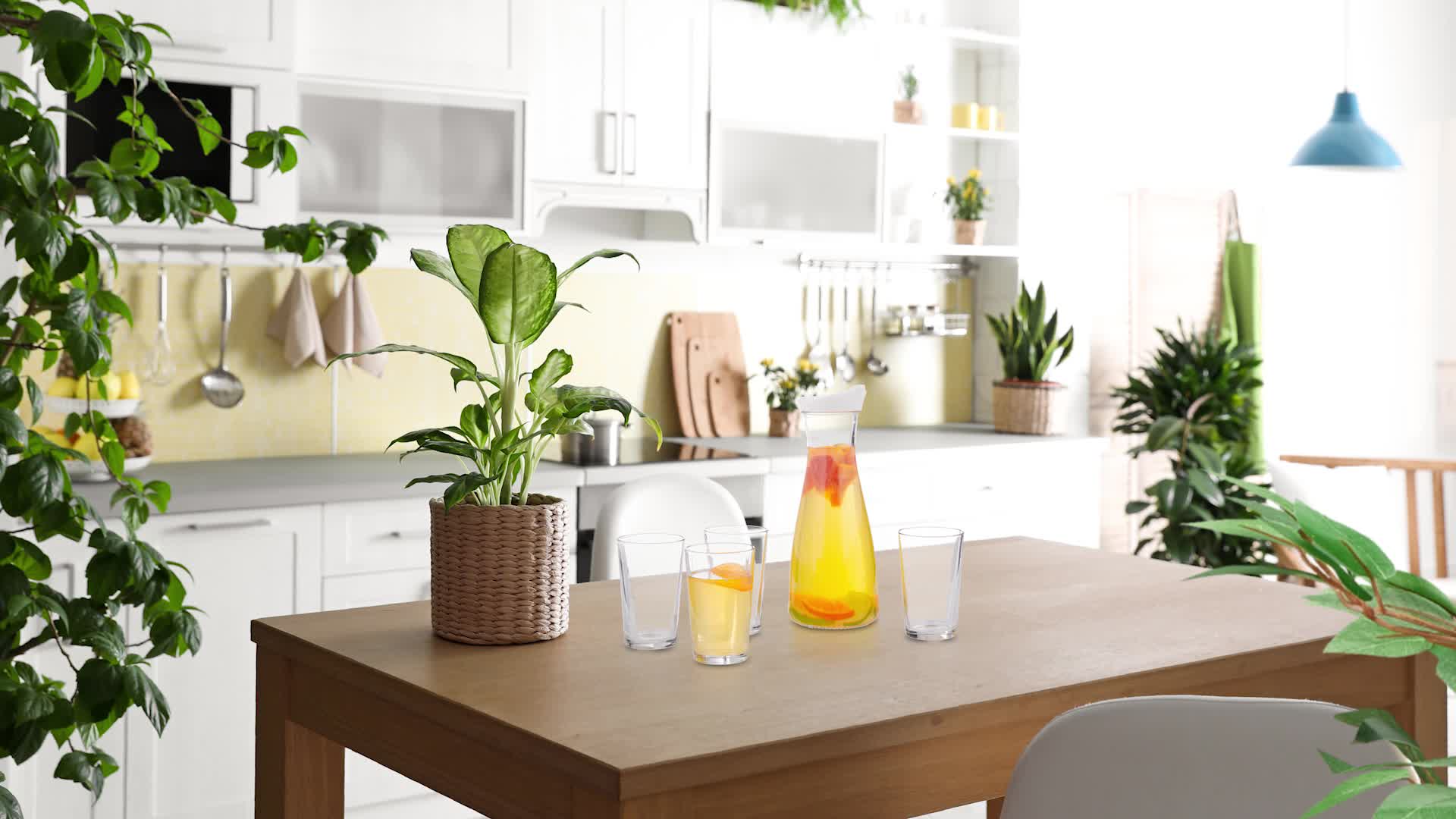 Relaxdays Wasserkaraffe Set mit Gläsern, 5-teiliges Set, 1 Produktbild-Vorschau 7