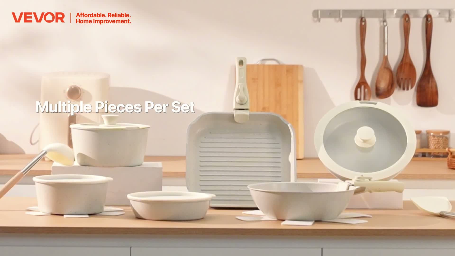 VEVOR Induktion Töpfe Pfannen Set (17-teilig) mit Produktbild-Vorschau 7