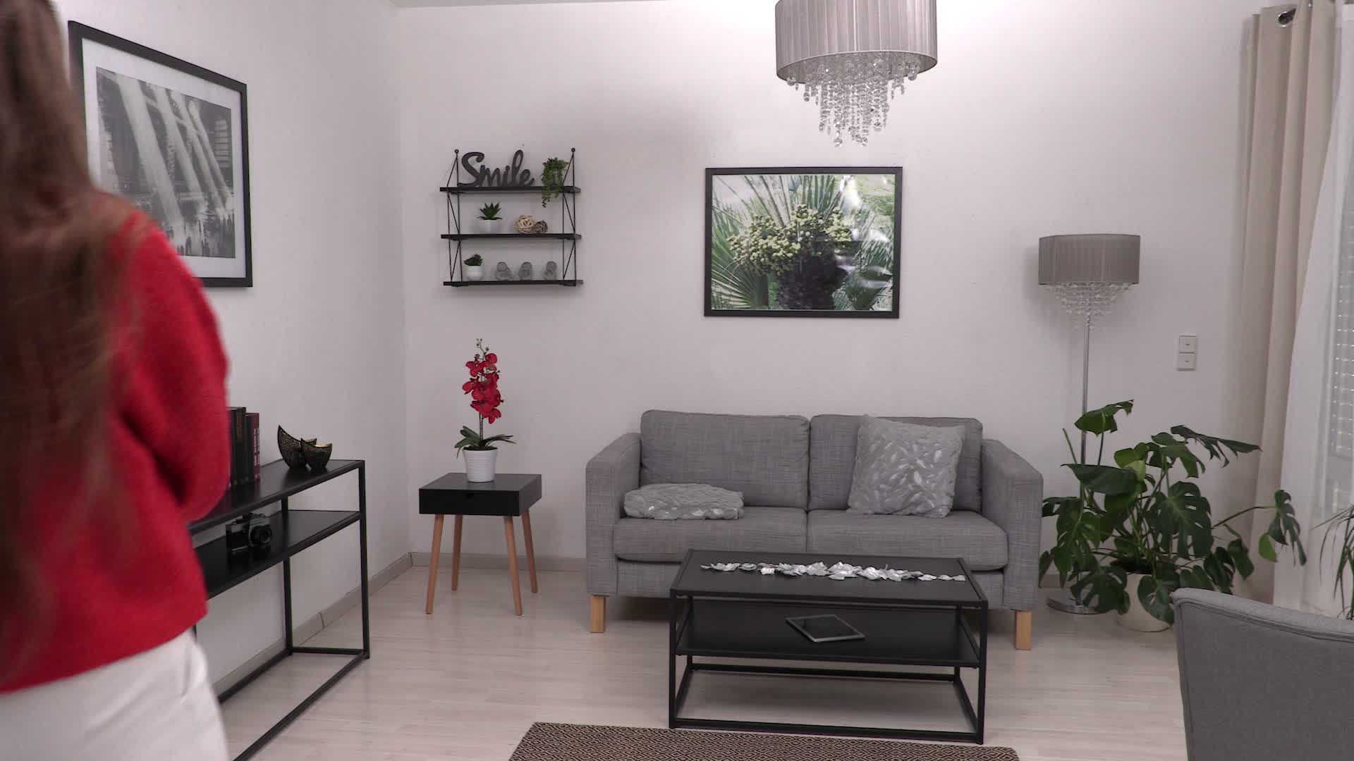 Relaxdays Deckenlampe Kristall, Lampenschirm aus Organza, Produktbild-Vorschau 7