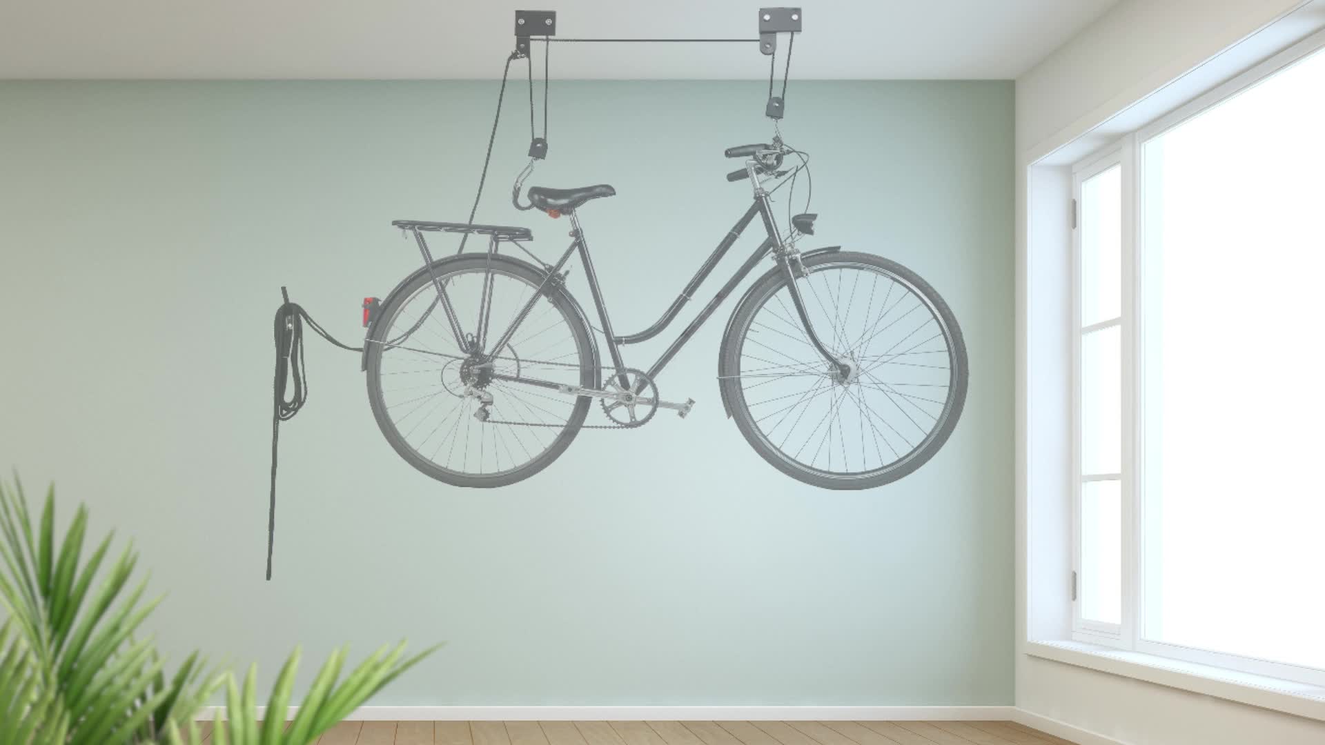 Relaxdays Fahrrad Deckenlift, 57 kg Traglast, mit Haken, Produktbild-Vorschau 6