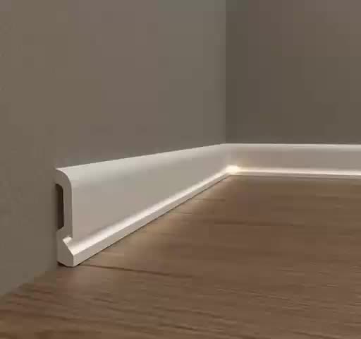 Sockelleiste Weiß LED 10cm Hoch ASL-001 Fußleiste Modern Produktbild-Vorschau 7