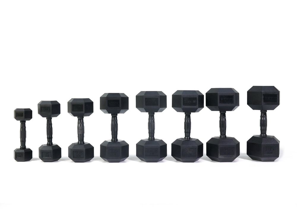 ZIPRO HEX Hantel 2,5 kg Gummiert – Kurzhantel Hexagonal für Aerobic, Fitness & Reha – Rutschfester Chrom-Griff & Bodenschutz – Profi Hantel Schwarz