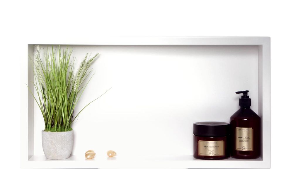Edelstahl Nischenregal zur Wandmontage - moderne Einbau Nische für Dusche und Badezimmer
