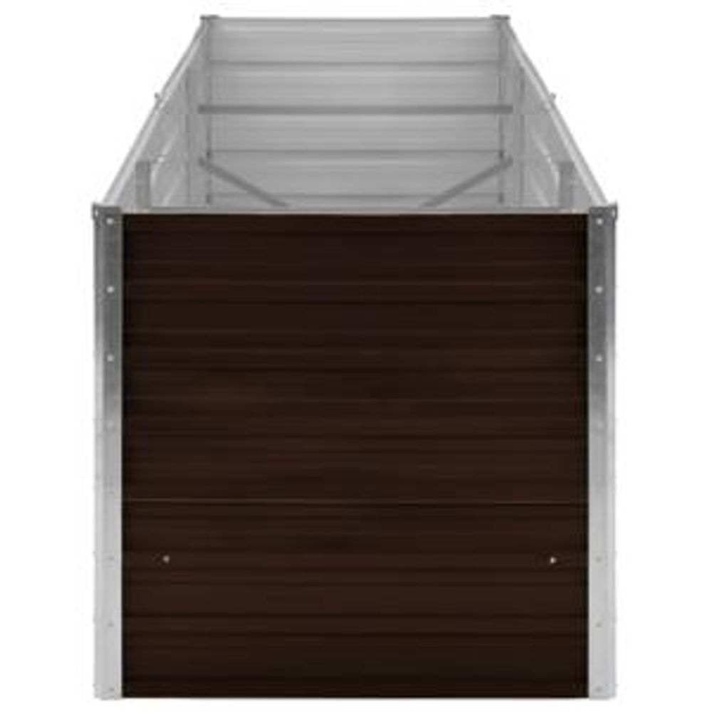 vidaXL Garten-Hochbeet Braun 240 x 80 x 77 cm Verzinkter Stahl