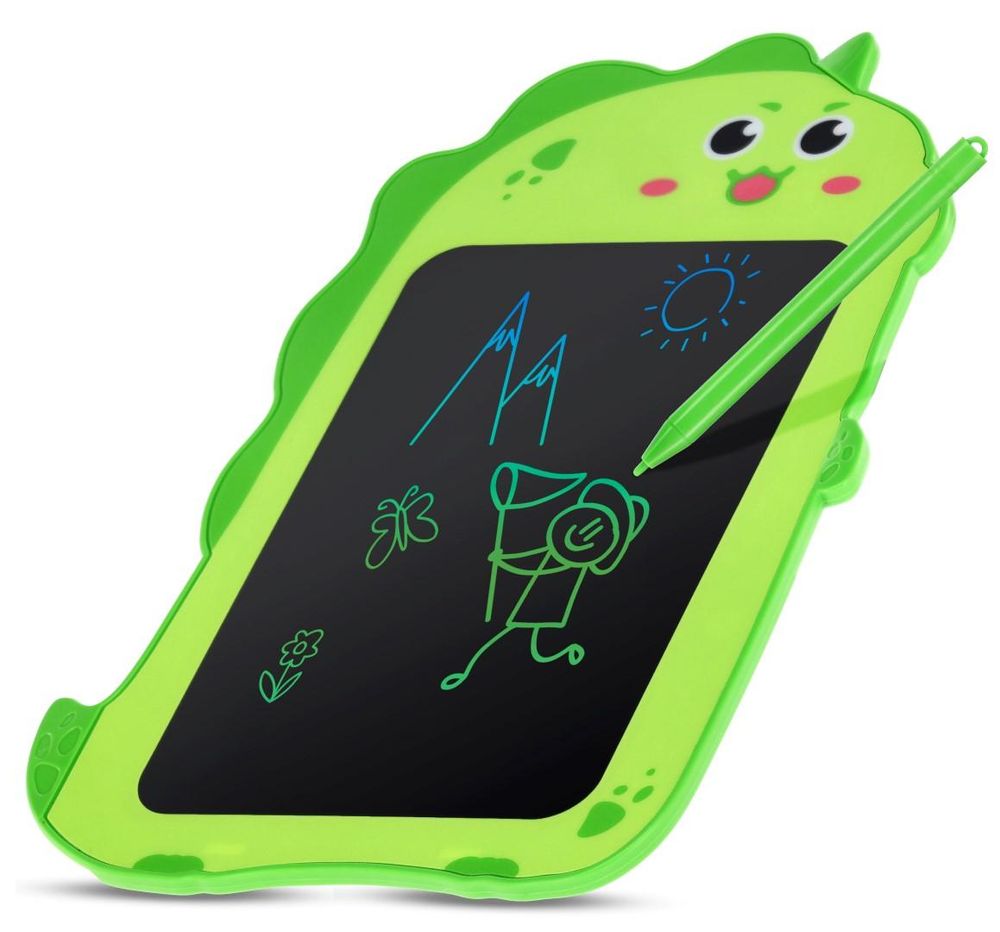 Tablet met kleurrijke tekening en stylus op het scherm