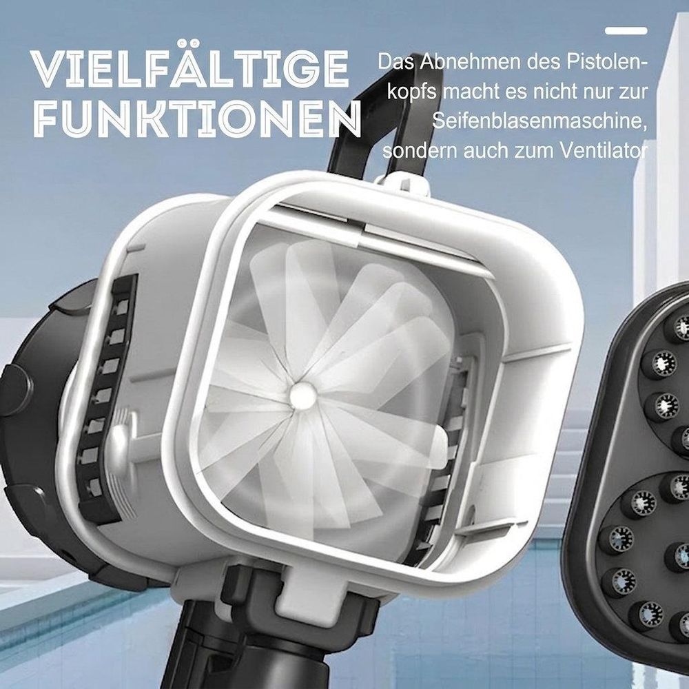 Multifunktional: Seifenblasenmaschine und Ventilator