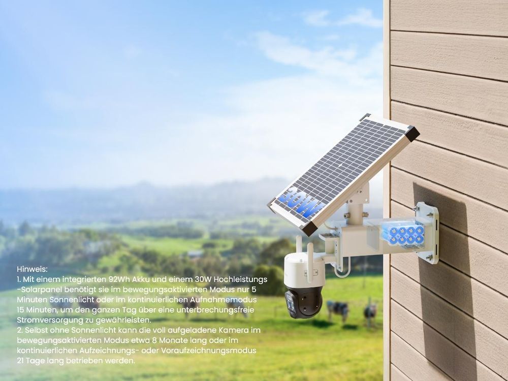 Reolink TrackMix LTE Plus 2+Solarpanel Plus, 2K 4MP 4G LTE Akku ColorX Überwachungskamera Outdoor, Auto-Zoom & Tracking, 24/7-Aufzeichnung