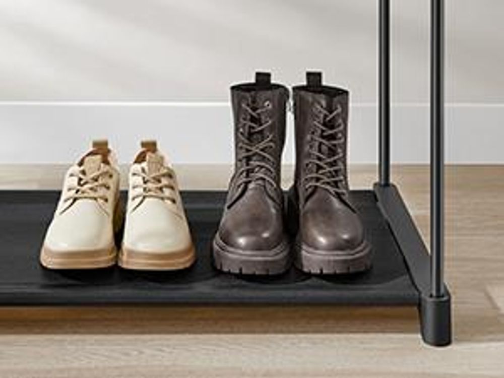 SONGMICS Kleiderschrank offen, freistehende Garderobe, Standregal, Kleiderständer mit Kleiderstangen, Garderobenständer, Ankleidezimmer, Schlafzimmer
