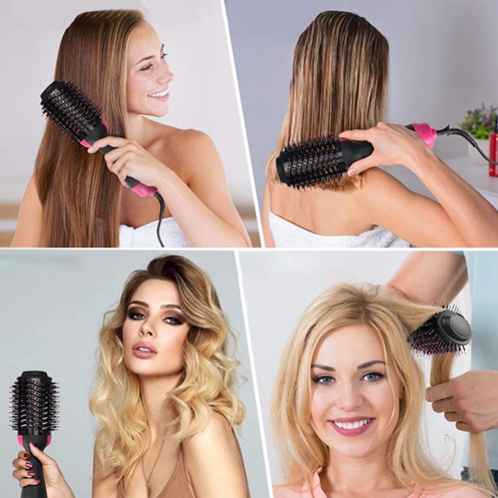 Warmluftbürste Föhnbürste Haartrockner 1000W Stylingbürste Hair Styler Dryer Volumizer Heißluftbürste Volumenbürste Lockenwickler Funktion Retoo