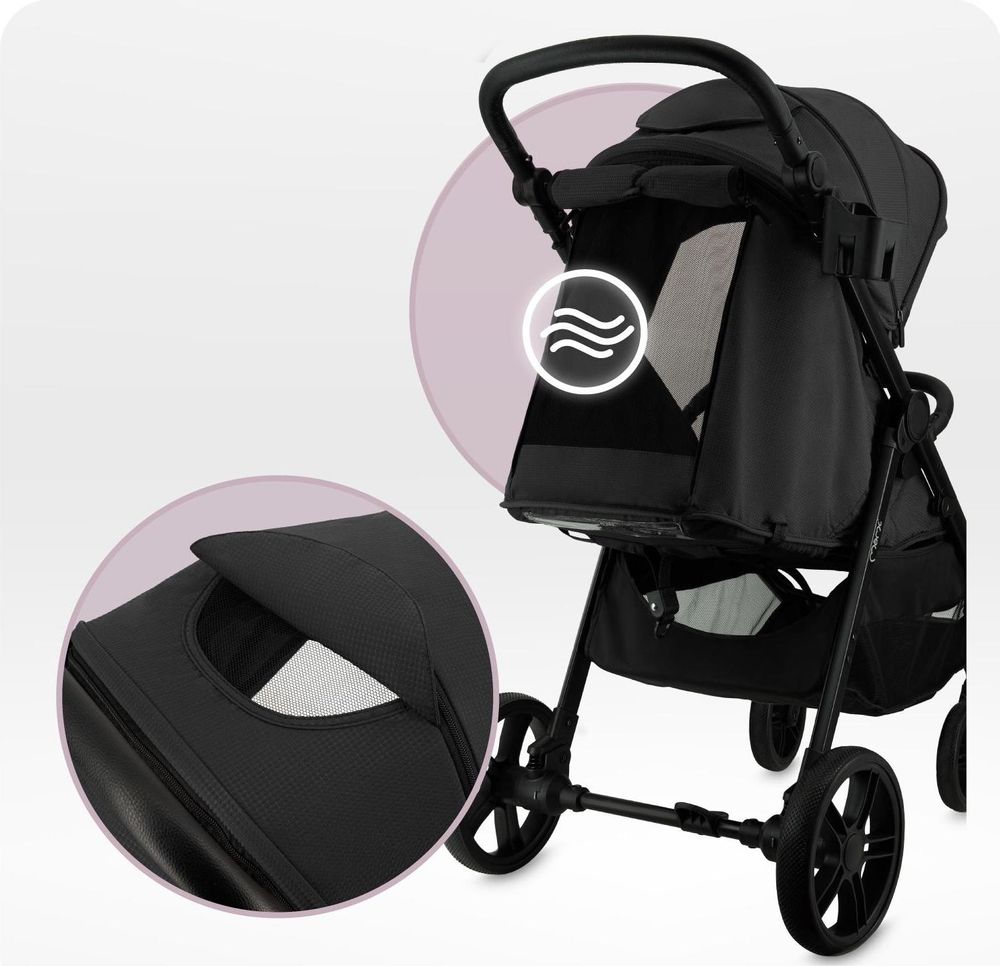 MoMi CLARA Buggy Kinderwagen bis 22 kg - Tasche, Moskitonetz, Regenschutzfolie, Becherhalter, Fußdecke