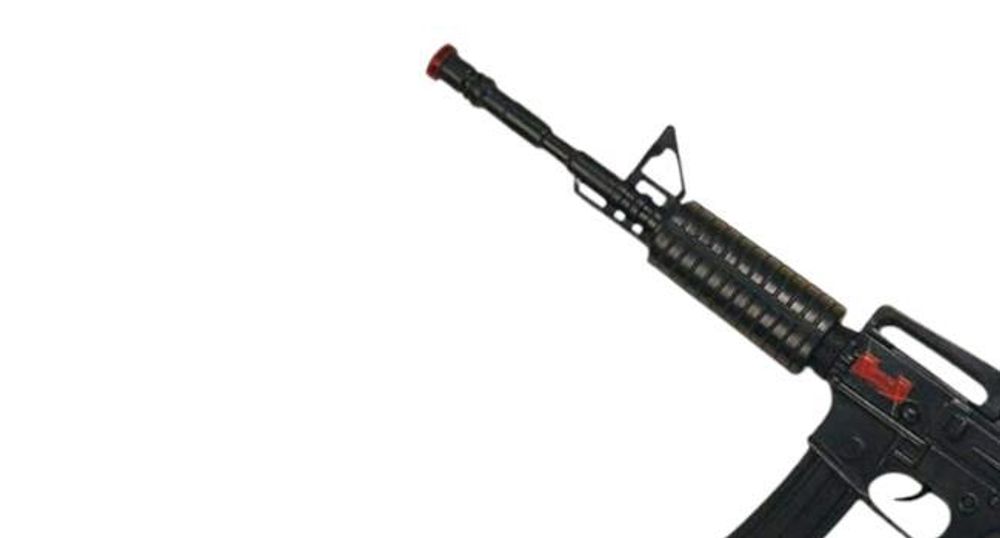 Spielzeug - Maschinengewehr M16 mit Licht und Sound, ca. 50 cm lang | Kostüm, SWAT, Polizei, FBI, CSI, Agent, Ermittler, Karneval