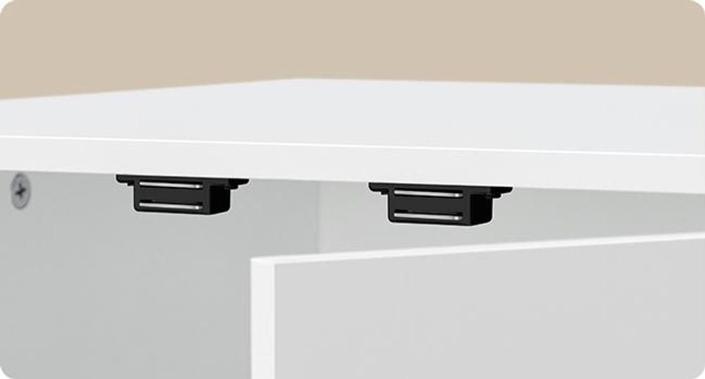 FEANDREA Katzenhaus mit Doppeltüren, Katzenklo-Schrank, Beistelltisch, Vordereingang, 80 x 50 x 45 cm, weiß