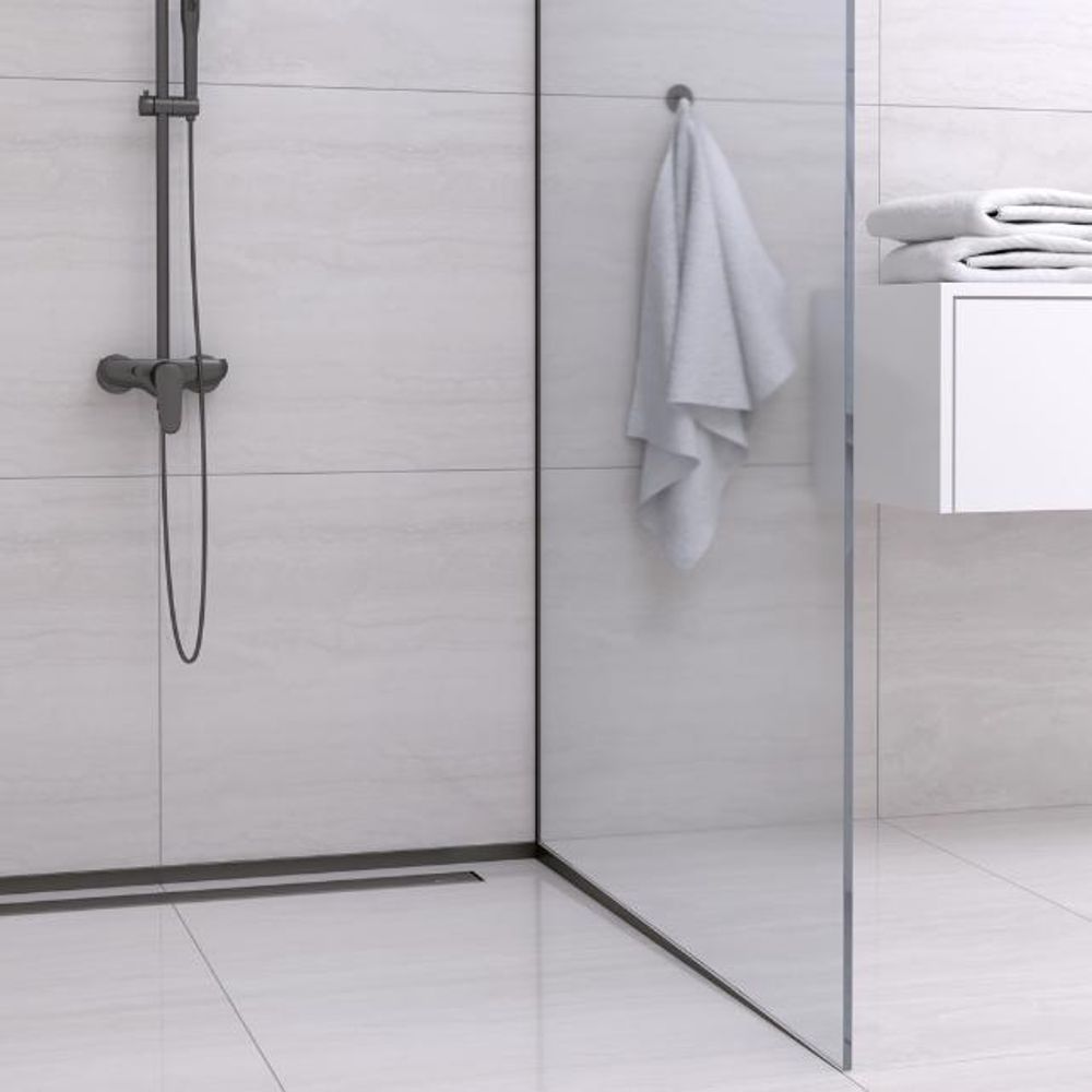 Gefälleprofil Dusche für Glas – Edelstahl Profil für moderne ebenerdige Dusche